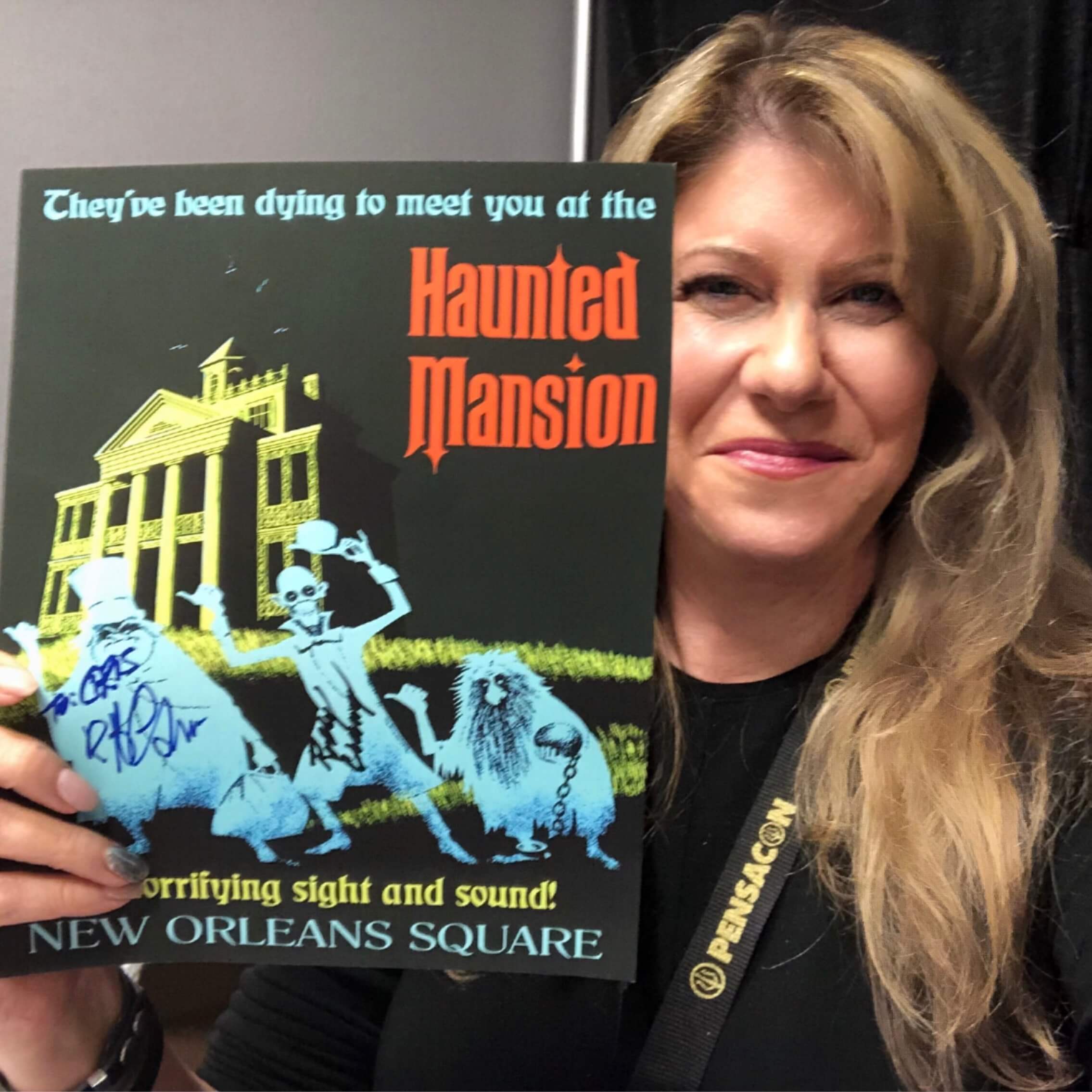 Kat Cressida with small Haunted Mansion poster